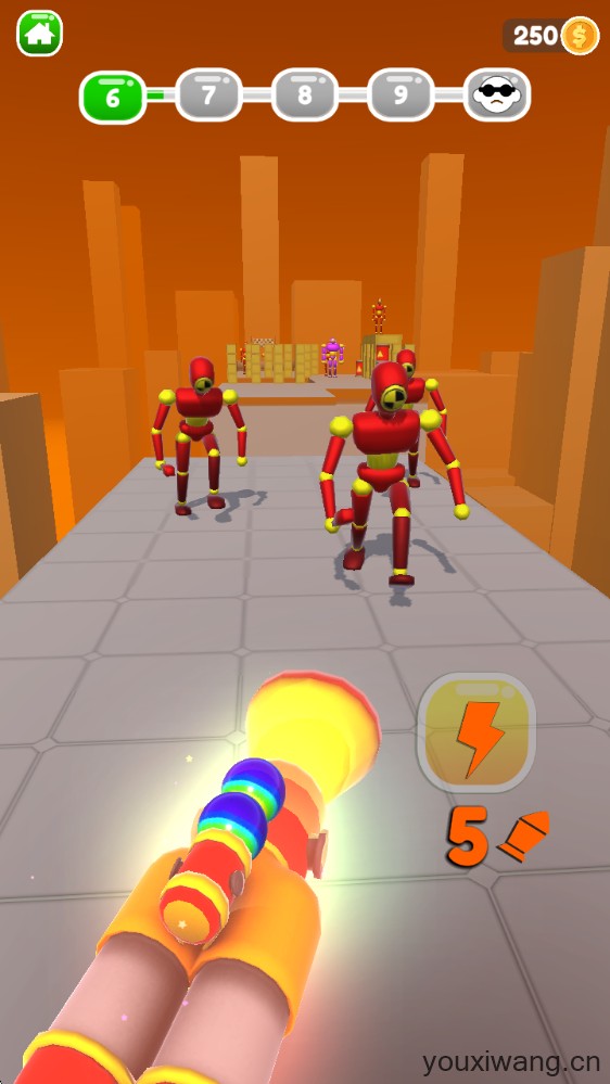 把它们全部击倒