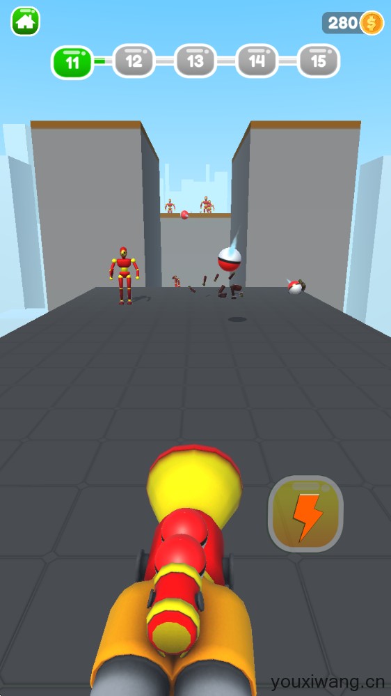 把它们全部击倒